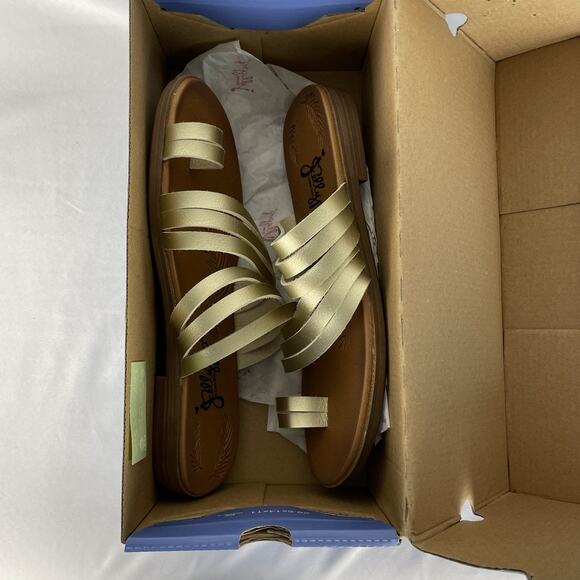 Jellypop Shoes Comfort Fit Cayman Gold Smooth Women's Sandals Size 7.5M - Picture 7 of 7